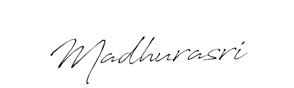 Design your own signature with our free online signature maker. With this signature software, you can create a handwritten (Antro_Vectra) signature for name Madhurasri. Madhurasri signature style 6 images and pictures png