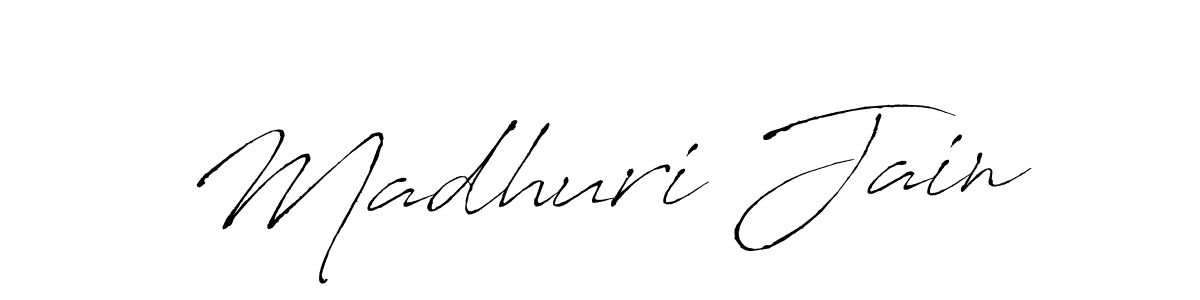 Create a beautiful signature design for name Madhuri Jain. With this signature (Antro_Vectra) fonts, you can make a handwritten signature for free. Madhuri Jain signature style 6 images and pictures png