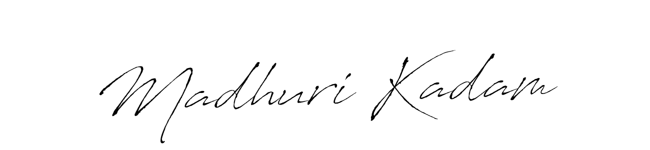 Make a beautiful signature design for name Madhuri Kadam. With this signature (Antro_Vectra) style, you can create a handwritten signature for free. Madhuri Kadam signature style 6 images and pictures png
