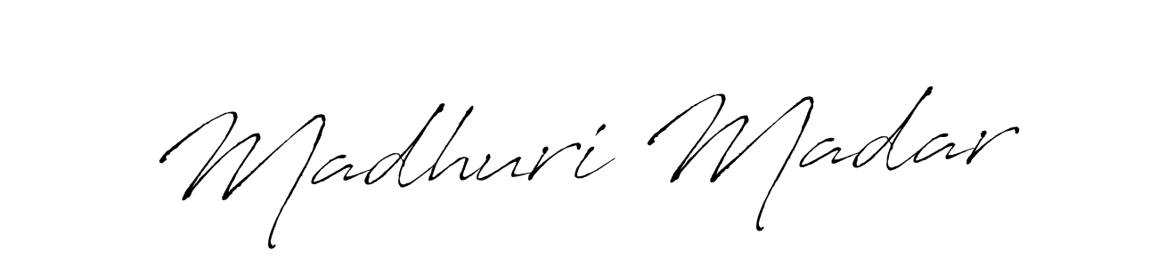 Create a beautiful signature design for name Madhuri Madar. With this signature (Antro_Vectra) fonts, you can make a handwritten signature for free. Madhuri Madar signature style 6 images and pictures png