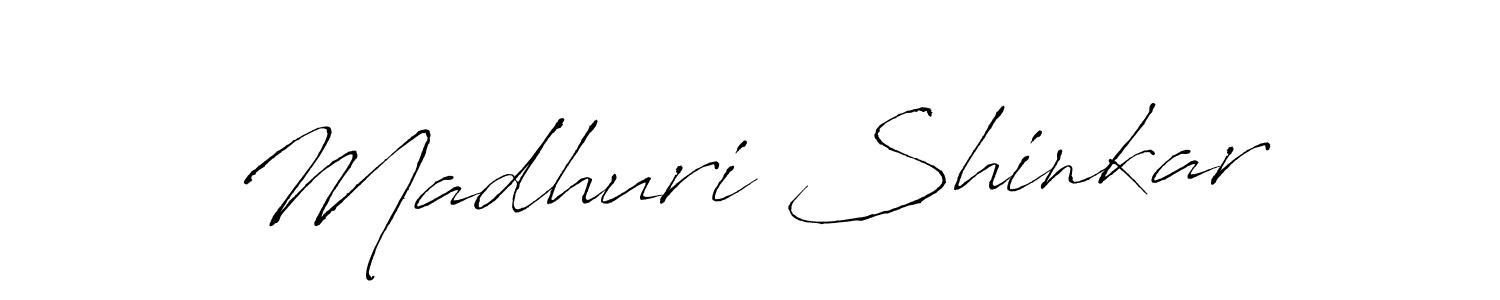 How to make Madhuri Shinkar name signature. Use Antro_Vectra style for creating short signs online. This is the latest handwritten sign. Madhuri Shinkar signature style 6 images and pictures png