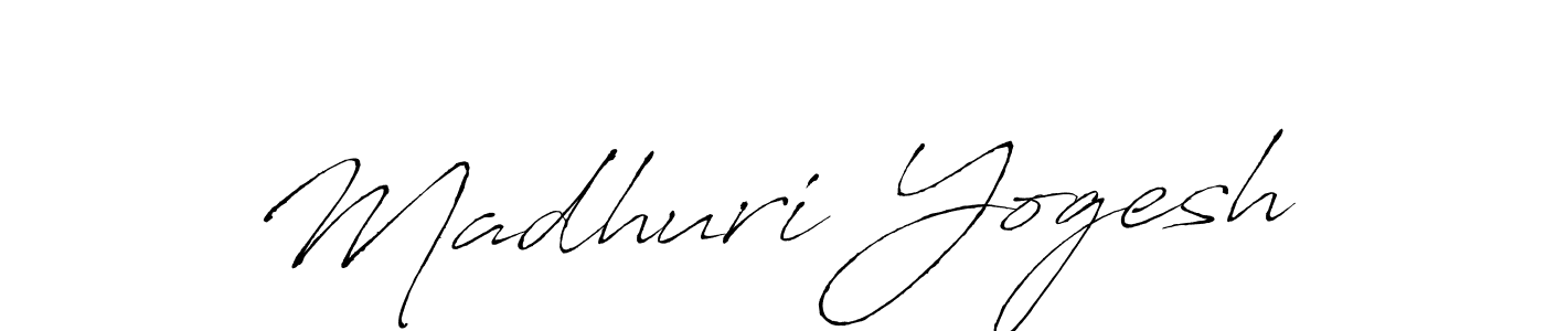 Madhuri Yogesh stylish signature style. Best Handwritten Sign (Antro_Vectra) for my name. Handwritten Signature Collection Ideas for my name Madhuri Yogesh. Madhuri Yogesh signature style 6 images and pictures png