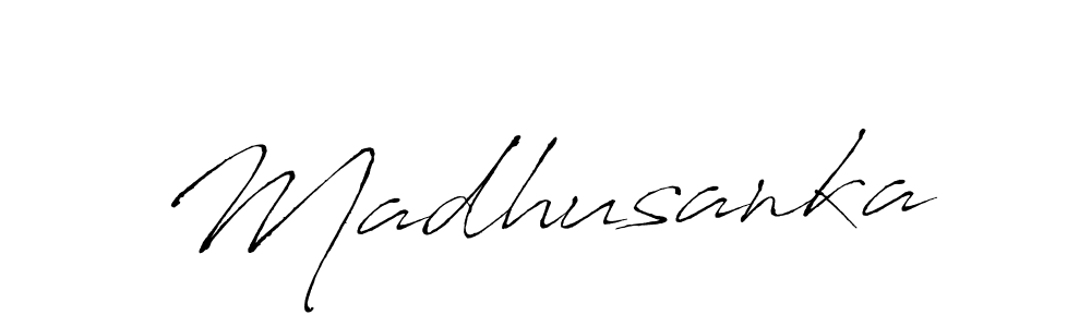 Design your own signature with our free online signature maker. With this signature software, you can create a handwritten (Antro_Vectra) signature for name Madhusanka. Madhusanka signature style 6 images and pictures png
