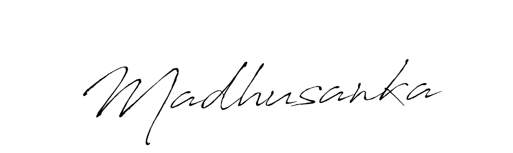 Design your own signature with our free online signature maker. With this signature software, you can create a handwritten (Antro_Vectra) signature for name Madhusanka. Madhusanka signature style 6 images and pictures png