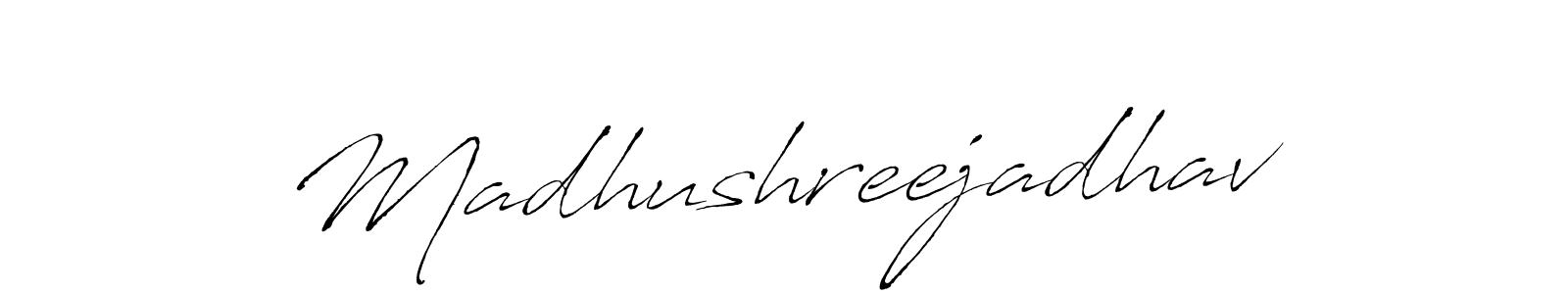 Design your own signature with our free online signature maker. With this signature software, you can create a handwritten (Antro_Vectra) signature for name Madhushreejadhav. Madhushreejadhav signature style 6 images and pictures png