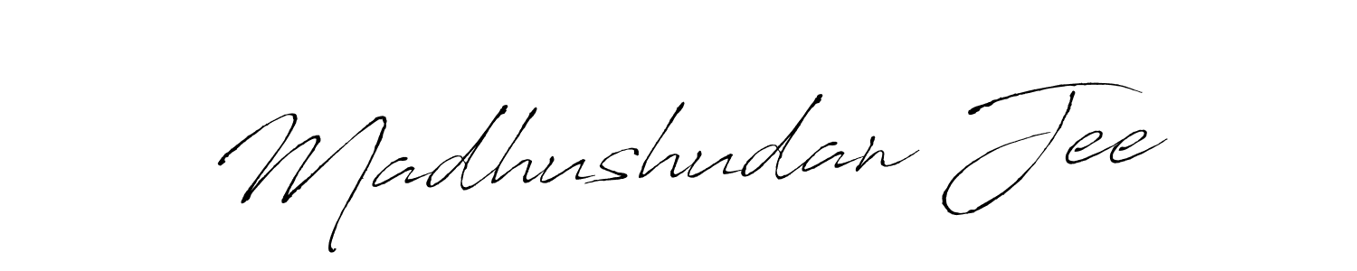 Design your own signature with our free online signature maker. With this signature software, you can create a handwritten (Antro_Vectra) signature for name Madhushudan Jee. Madhushudan Jee signature style 6 images and pictures png