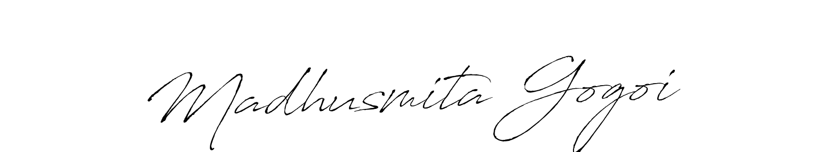 Design your own signature with our free online signature maker. With this signature software, you can create a handwritten (Antro_Vectra) signature for name Madhusmita Gogoi. Madhusmita Gogoi signature style 6 images and pictures png