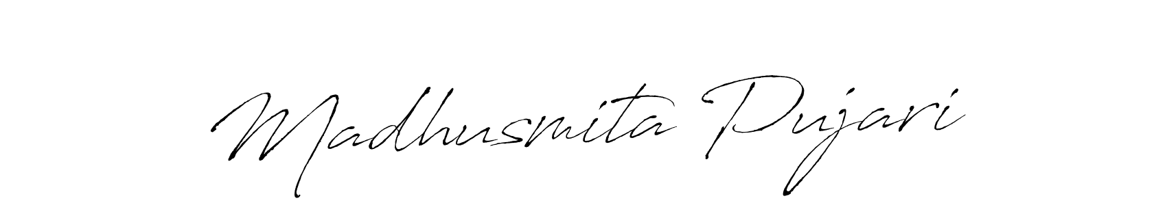 Madhusmita Pujari stylish signature style. Best Handwritten Sign (Antro_Vectra) for my name. Handwritten Signature Collection Ideas for my name Madhusmita Pujari. Madhusmita Pujari signature style 6 images and pictures png