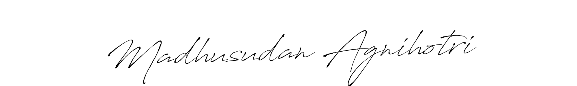 Use a signature maker to create a handwritten signature online. With this signature software, you can design (Antro_Vectra) your own signature for name Madhusudan Agnihotri. Madhusudan Agnihotri signature style 6 images and pictures png