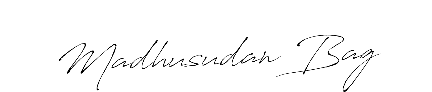 Create a beautiful signature design for name Madhusudan Bag. With this signature (Antro_Vectra) fonts, you can make a handwritten signature for free. Madhusudan Bag signature style 6 images and pictures png