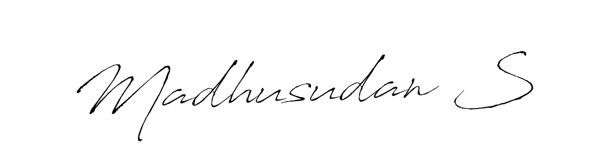 Make a beautiful signature design for name Madhusudan S. Use this online signature maker to create a handwritten signature for free. Madhusudan S signature style 6 images and pictures png