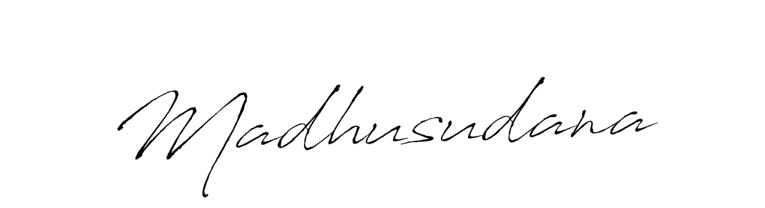 Design your own signature with our free online signature maker. With this signature software, you can create a handwritten (Antro_Vectra) signature for name Madhusudana. Madhusudana signature style 6 images and pictures png