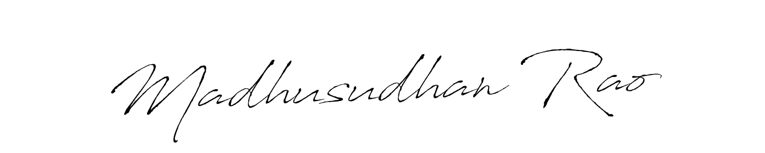 Create a beautiful signature design for name Madhusudhan Rao. With this signature (Antro_Vectra) fonts, you can make a handwritten signature for free. Madhusudhan Rao signature style 6 images and pictures png