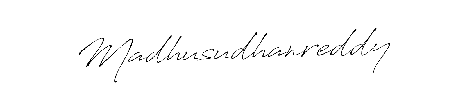 Make a beautiful signature design for name Madhusudhanreddy. With this signature (Antro_Vectra) style, you can create a handwritten signature for free. Madhusudhanreddy signature style 6 images and pictures png