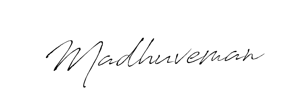 How to make Madhuveman signature? Antro_Vectra is a professional autograph style. Create handwritten signature for Madhuveman name. Madhuveman signature style 6 images and pictures png