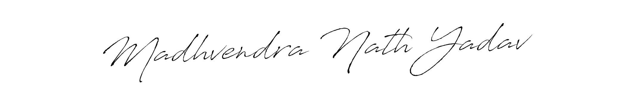 Make a beautiful signature design for name Madhvendra Nath Yadav. With this signature (Antro_Vectra) style, you can create a handwritten signature for free. Madhvendra Nath Yadav signature style 6 images and pictures png