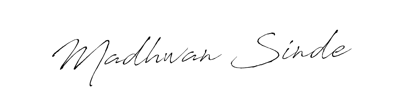 Madhwan Sinde stylish signature style. Best Handwritten Sign (Antro_Vectra) for my name. Handwritten Signature Collection Ideas for my name Madhwan Sinde. Madhwan Sinde signature style 6 images and pictures png