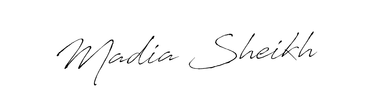 Madia Sheikh stylish signature style. Best Handwritten Sign (Antro_Vectra) for my name. Handwritten Signature Collection Ideas for my name Madia Sheikh. Madia Sheikh signature style 6 images and pictures png