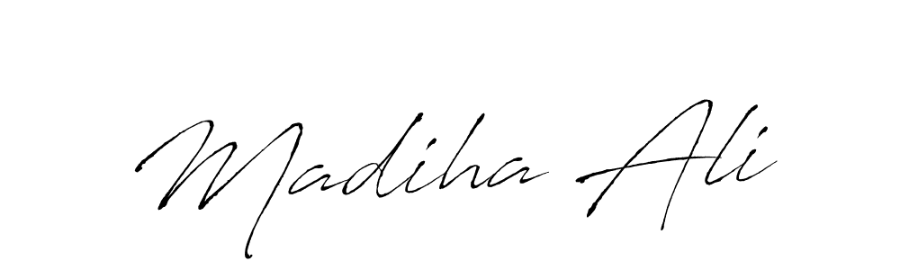 Make a beautiful signature design for name Madiha Ali. With this signature (Antro_Vectra) style, you can create a handwritten signature for free. Madiha Ali signature style 6 images and pictures png