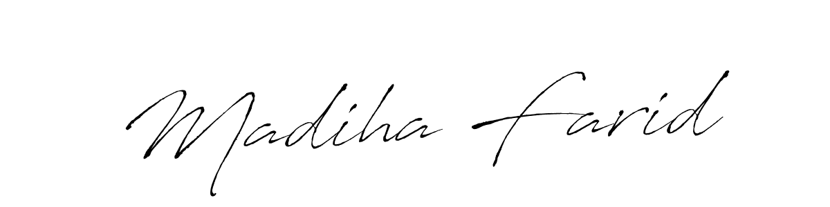 This is the best signature style for the Madiha Farid name. Also you like these signature font (Antro_Vectra). Mix name signature. Madiha Farid signature style 6 images and pictures png