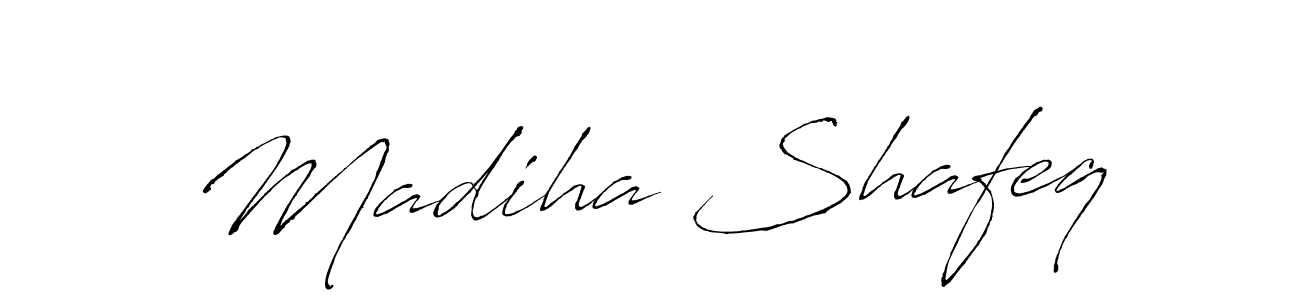 Antro_Vectra is a professional signature style that is perfect for those who want to add a touch of class to their signature. It is also a great choice for those who want to make their signature more unique. Get Madiha Shafeq name to fancy signature for free. Madiha Shafeq signature style 6 images and pictures png