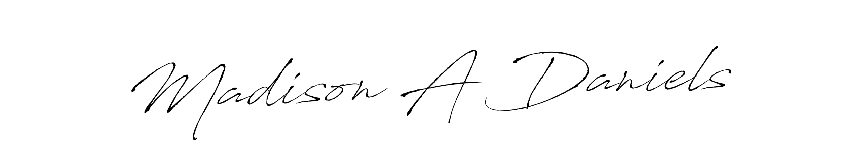 Make a beautiful signature design for name Madison A Daniels. With this signature (Antro_Vectra) style, you can create a handwritten signature for free. Madison A Daniels signature style 6 images and pictures png