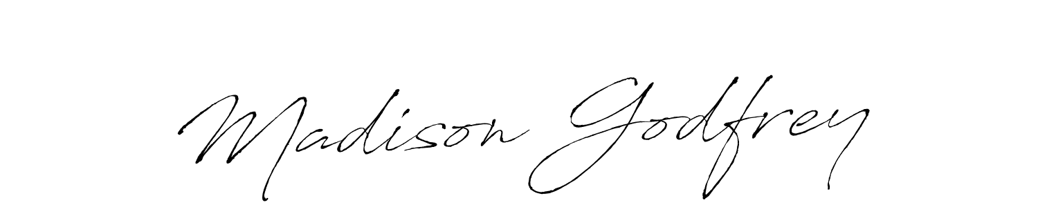 Make a beautiful signature design for name Madison Godfrey. With this signature (Antro_Vectra) style, you can create a handwritten signature for free. Madison Godfrey signature style 6 images and pictures png