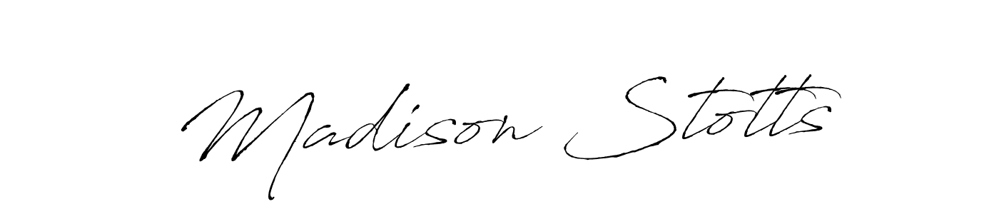 Madison Stotts stylish signature style. Best Handwritten Sign (Antro_Vectra) for my name. Handwritten Signature Collection Ideas for my name Madison Stotts. Madison Stotts signature style 6 images and pictures png