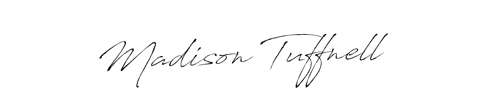 How to make Madison Tuffnell name signature. Use Antro_Vectra style for creating short signs online. This is the latest handwritten sign. Madison Tuffnell signature style 6 images and pictures png