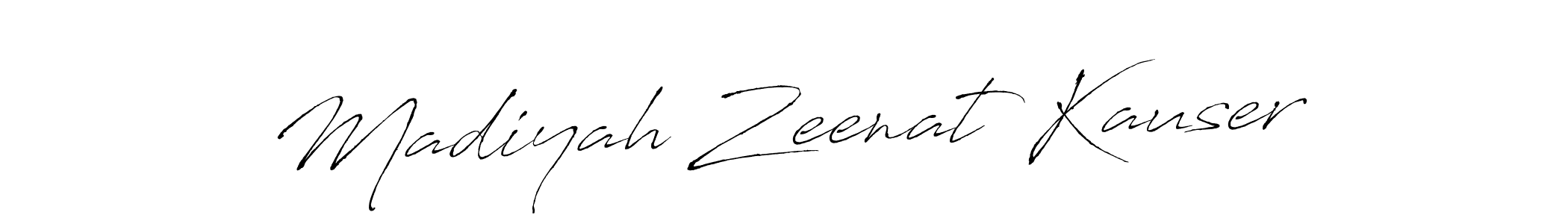 if you are searching for the best signature style for your name Madiyah Zeenat Kauser. so please give up your signature search. here we have designed multiple signature styles  using Antro_Vectra. Madiyah Zeenat Kauser signature style 6 images and pictures png