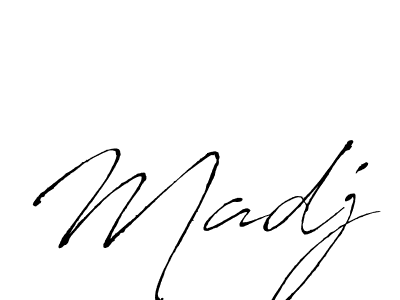 Make a beautiful signature design for name Madj. With this signature (Antro_Vectra) style, you can create a handwritten signature for free. Madj signature style 6 images and pictures png