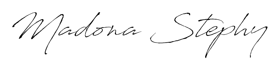 Enhance your business communications with Madona Stephy signature in Antro_Vectra lettering. Clean, modern, and universally compatible. Madona Stephy signature style 6 images and pictures png