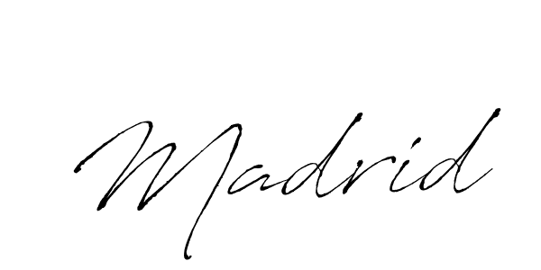 How to make Madrid signature? Antro_Vectra is a professional autograph style. Create handwritten signature for Madrid name. Madrid signature style 6 images and pictures png
