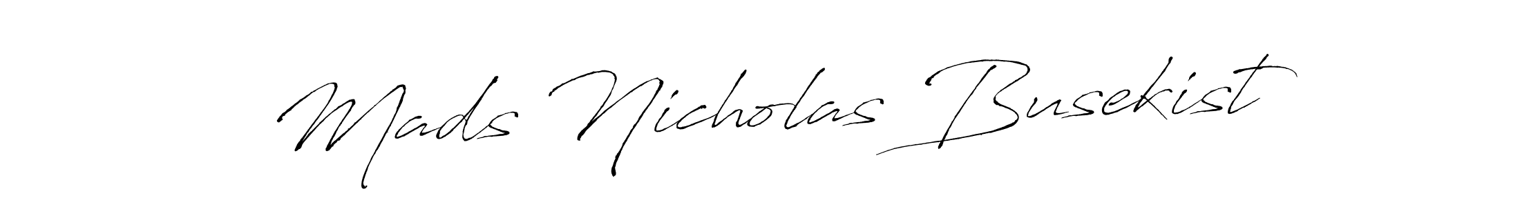 Make a short Mads Nicholas Busekist signature style. Manage your documents anywhere anytime using Antro_Vectra. Create and add eSignatures, submit forms, share and send files easily. Mads Nicholas Busekist signature style 6 images and pictures png