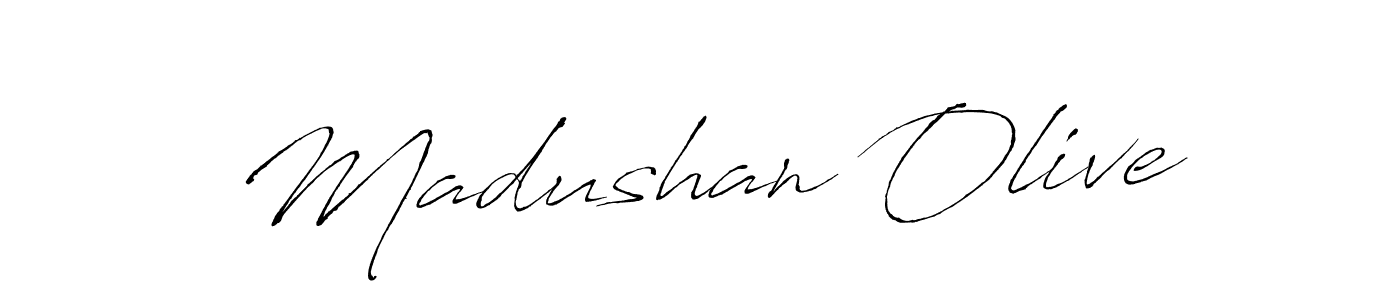Madushan Olive stylish signature style. Best Handwritten Sign (Antro_Vectra) for my name. Handwritten Signature Collection Ideas for my name Madushan Olive. Madushan Olive signature style 6 images and pictures png