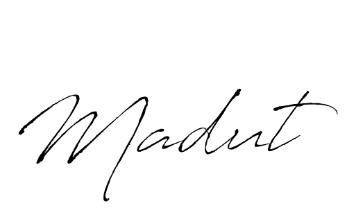 Create a beautiful signature design for name Madut. With this signature (Antro_Vectra) fonts, you can make a handwritten signature for free. Madut signature style 6 images and pictures png