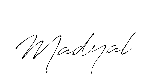 Make a beautiful signature design for name Madyal. With this signature (Antro_Vectra) style, you can create a handwritten signature for free. Madyal signature style 6 images and pictures png