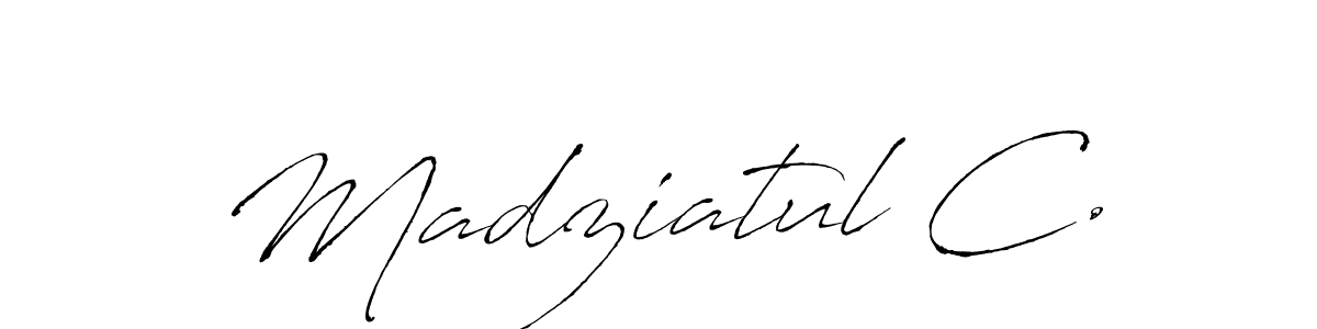 Design your own signature with our free online signature maker. With this signature software, you can create a handwritten (Antro_Vectra) signature for name Madziatul C.. Madziatul C. signature style 6 images and pictures png