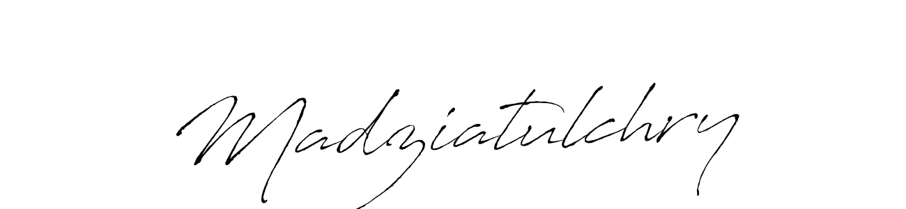 Design your own signature with our free online signature maker. With this signature software, you can create a handwritten (Antro_Vectra) signature for name Madziatulchry. Madziatulchry signature style 6 images and pictures png