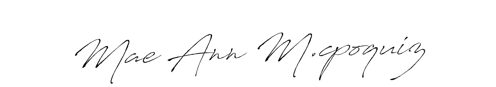 Also we have Mae Ann M.cpoquiz name is the best signature style. Create professional handwritten signature collection using Antro_Vectra autograph style. Mae Ann M.cpoquiz signature style 6 images and pictures png