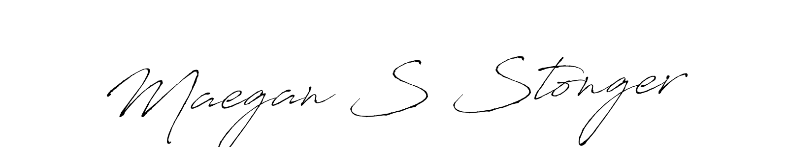 How to make Maegan S Stonger signature? Antro_Vectra is a professional autograph style. Create handwritten signature for Maegan S Stonger name. Maegan S Stonger signature style 6 images and pictures png