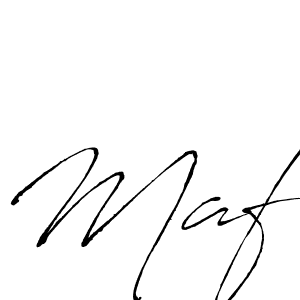 Create a beautiful signature design for name Maf. With this signature (Antro_Vectra) fonts, you can make a handwritten signature for free. Maf signature style 6 images and pictures png
