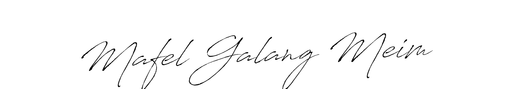 Make a short Mafel Galang Meim signature style. Manage your documents anywhere anytime using Antro_Vectra. Create and add eSignatures, submit forms, share and send files easily. Mafel Galang Meim signature style 6 images and pictures png