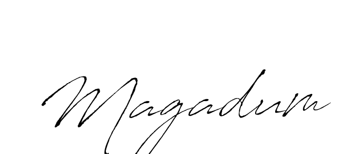 Create a beautiful signature design for name Magadum. With this signature (Antro_Vectra) fonts, you can make a handwritten signature for free. Magadum signature style 6 images and pictures png