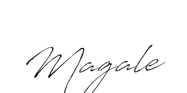 How to make Magale name signature. Use Antro_Vectra style for creating short signs online. This is the latest handwritten sign. Magale signature style 6 images and pictures png