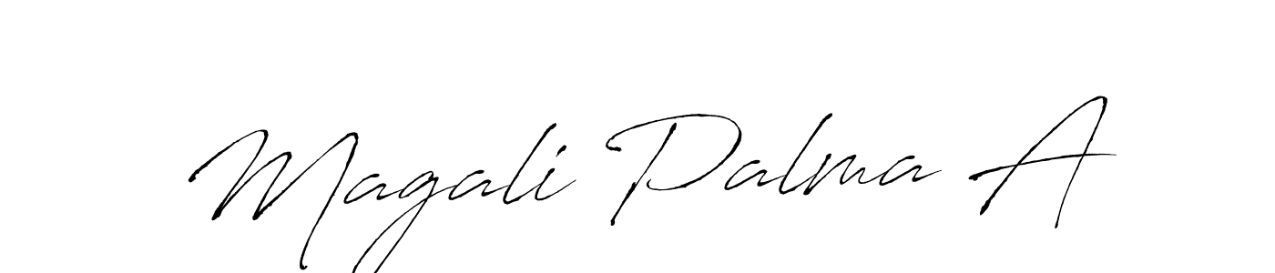 This is the best signature style for the Magali Palma A name. Also you like these signature font (Antro_Vectra). Mix name signature. Magali Palma A signature style 6 images and pictures png