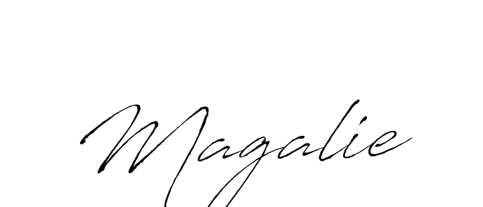 The best way (Antro_Vectra) to make a short signature is to pick only two or three words in your name. The name Magalie include a total of six letters. For converting this name. Magalie signature style 6 images and pictures png