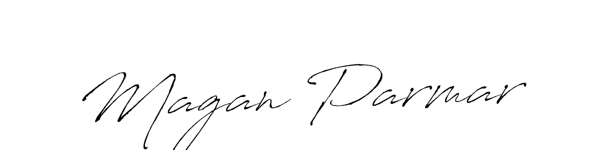 Use a signature maker to create a handwritten signature online. With this signature software, you can design (Antro_Vectra) your own signature for name Magan Parmar. Magan Parmar signature style 6 images and pictures png