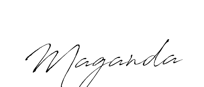 Design your own signature with our free online signature maker. With this signature software, you can create a handwritten (Antro_Vectra) signature for name Maganda. Maganda signature style 6 images and pictures png