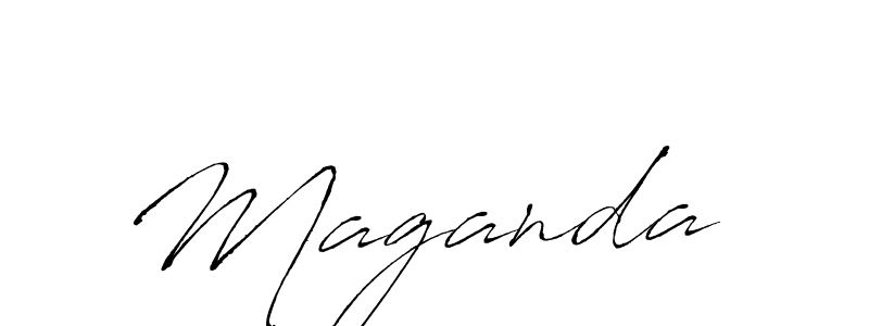 Also You can easily find your signature by using the search form. We will create Maganda  name handwritten signature images for you free of cost using Antro_Vectra sign style. Maganda  signature style 6 images and pictures png